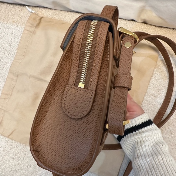 Senreve Mini Alunna Bag | Pebbled - Chestnut / Gold - Picture 4 of 7